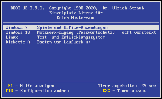 Bootmanager von Boot-US