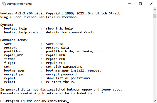 Command-line Boot-US